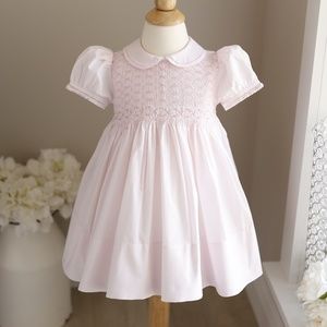 Pink Collared Smocked Dress Feltman Brothers Traditional NWT Special Occasion